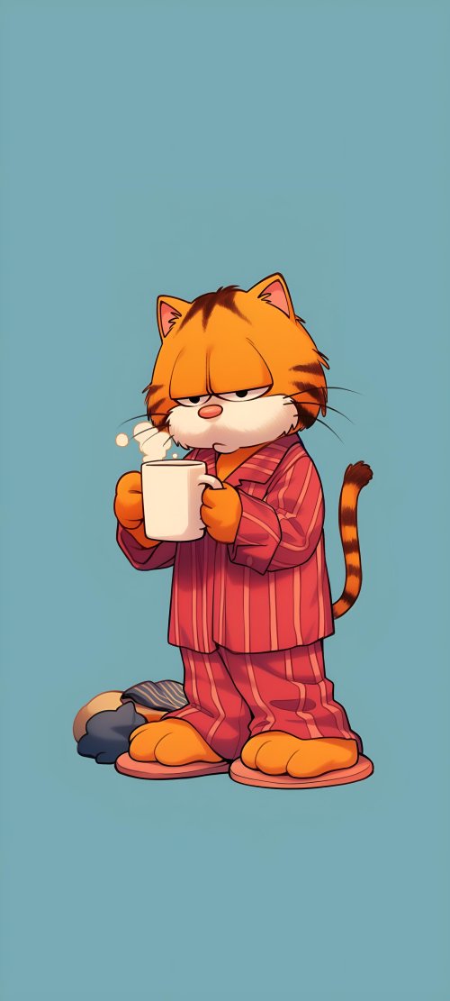 Garfield Morning Coffee - random Wallpaper