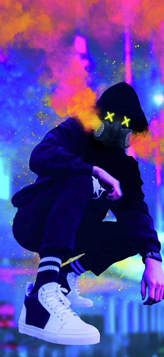 Gas Mask Neon Vibes - Related OpersCraft wallpaper