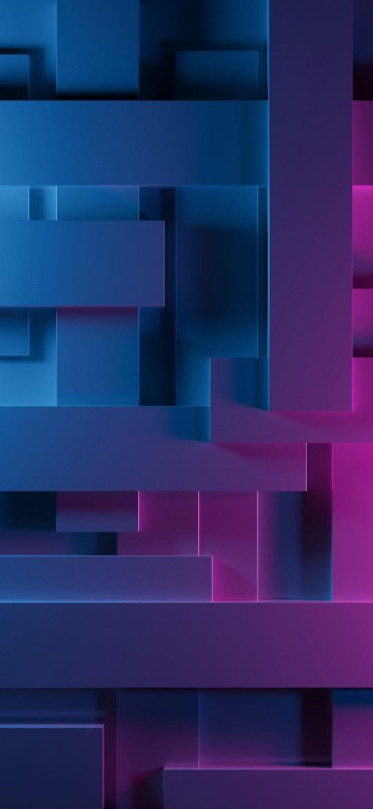 Geometric Blue Pink Blocks - Related OpersCraft wallpaper