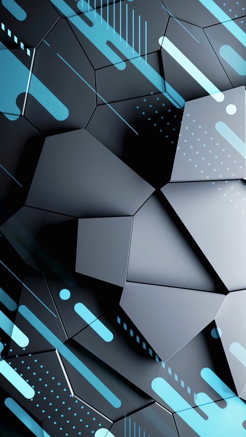 Geometric Blue Tech Pattern - Related OpersCraft wallpaper