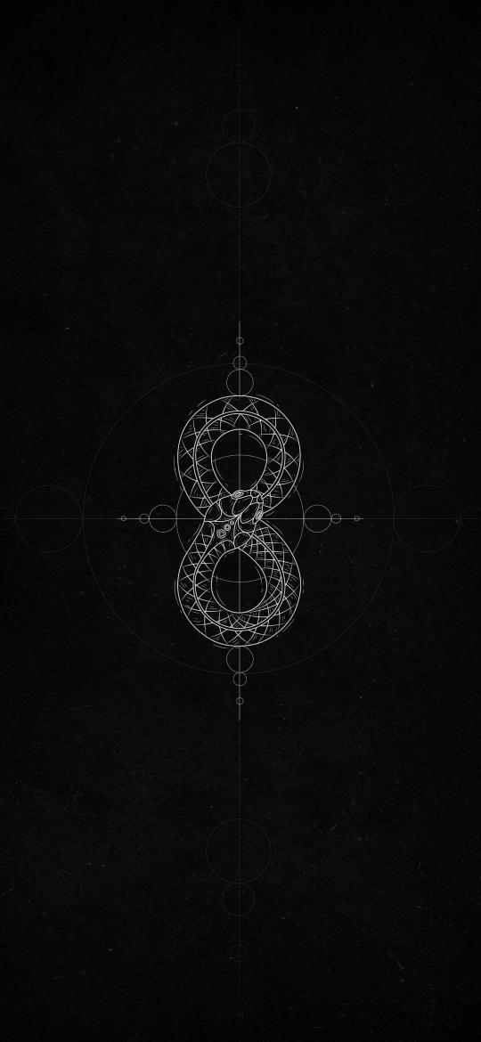 Geometric Snake Symbol - Related Darkify wallpaper