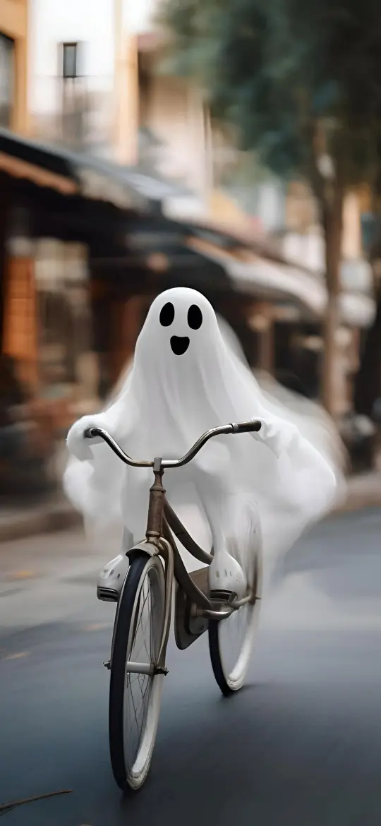 Ghost Rider on Bicycle