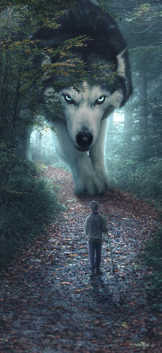 Giant Wolf Encounter - Related OpersCraft wallpaper