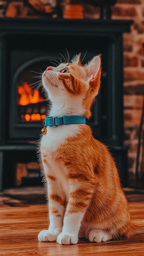 Ginger Kitten by Fire - Related OpersCraft wallpaper