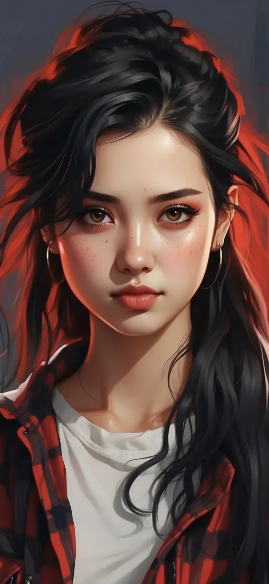Girl with Plaid Shirt - Related OpersCraft wallpaper
