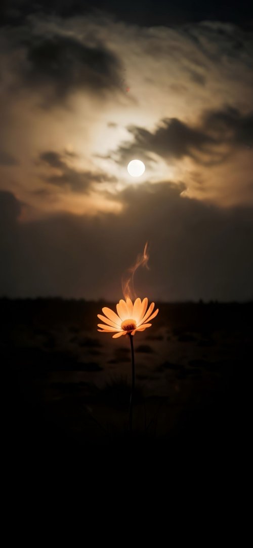 Glowing Flower Sunset