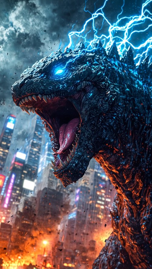 Godzilla Roars in City
