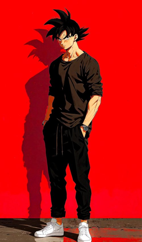 Goku Red Shadow - anime Wallpaper