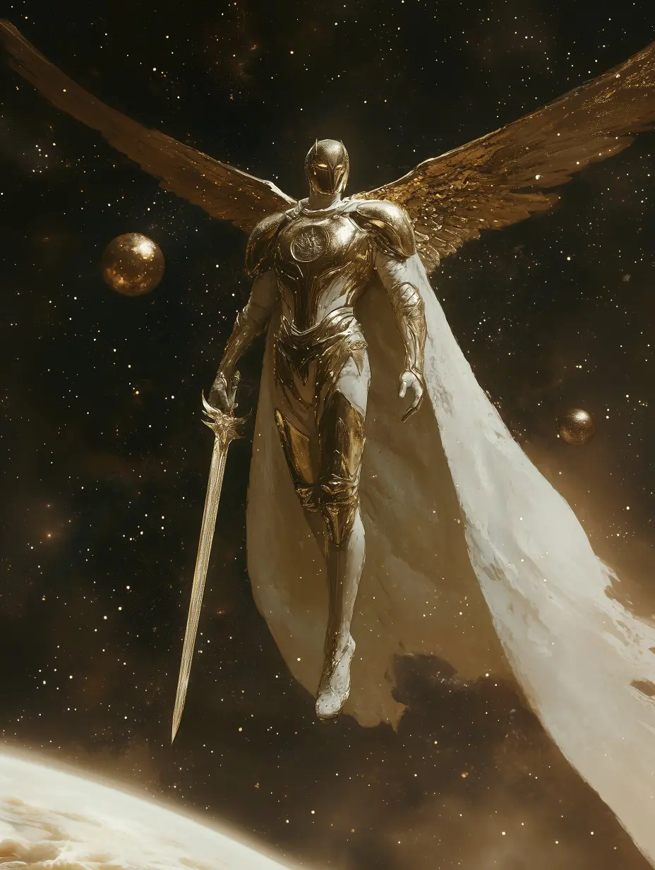 Golden Angelic Space Warrior - Related OpersCraft wallpaper