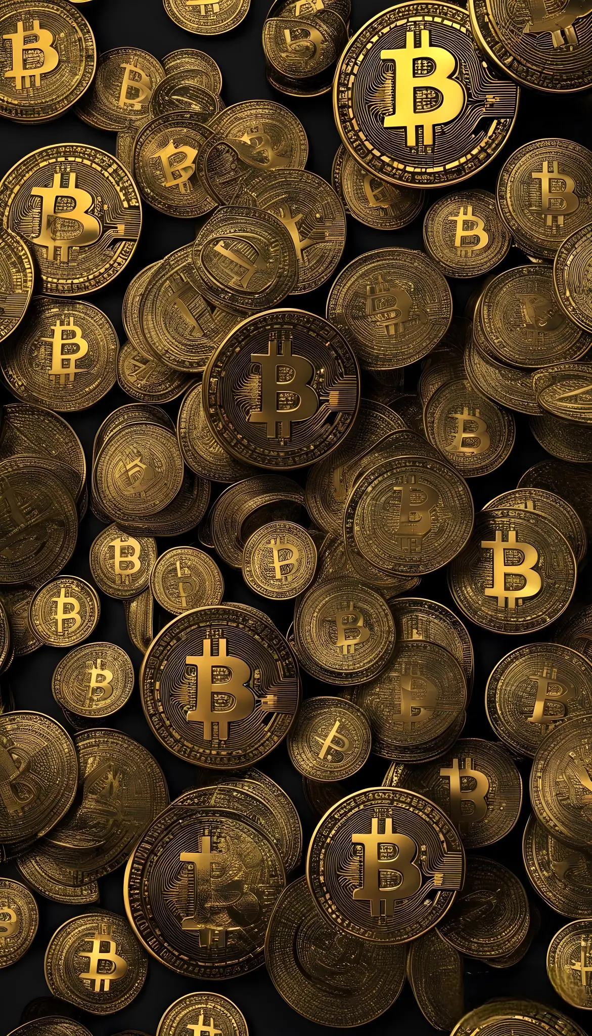 Golden Bitcoin Coin Pile - Related OpersCraft wallpaper