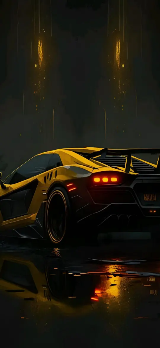 Golden Cyberpunk Car - Related OpersCraft wallpaper