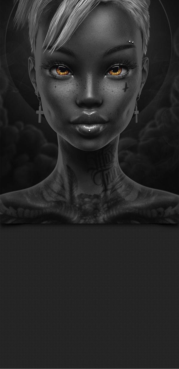Golden Eyes Portrait - girl Wallpaper