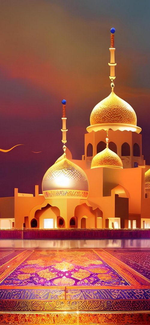 Golden Mosque Reflection