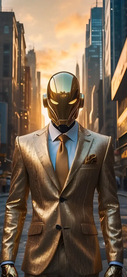 Golden Robot City Suit