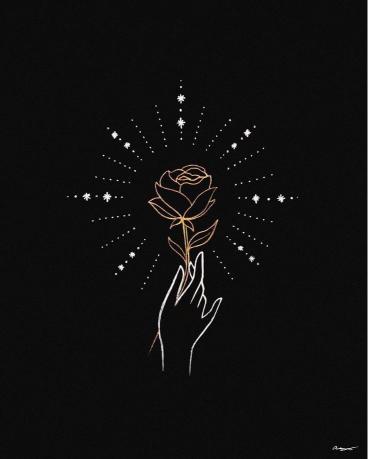 Golden Rose Hand Drawing - Related OpersCraft wallpaper