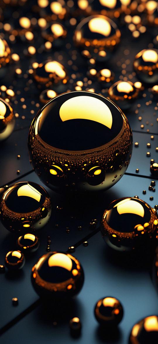 Golden Sphere Reflections - Related StockWalls wallpaper