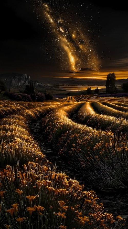 Golden Starry Field