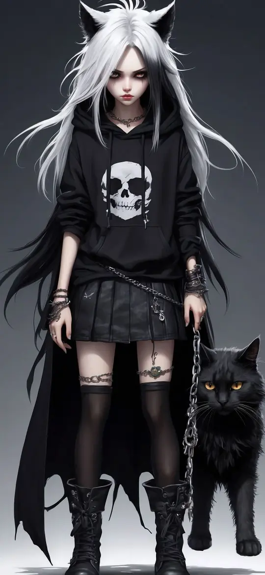 Gothic Cat Girl - Related OpersCraft wallpaper