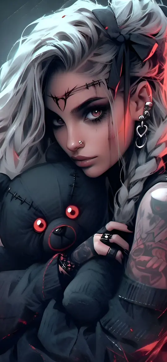 Gothic Girl with Teddy - Related OpersCraft wallpaper