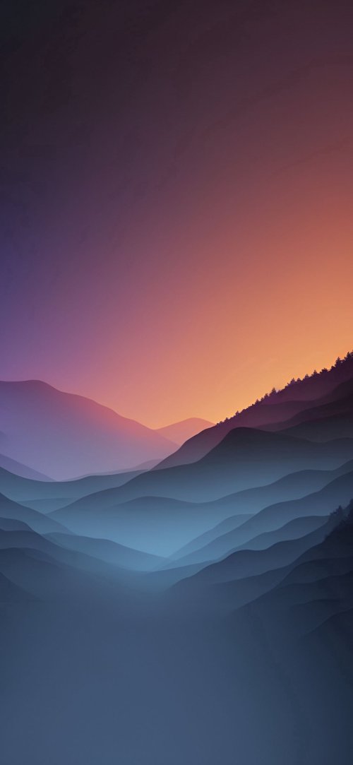 Gradient Mountain Landscape - Related OpersCraft wallpaper