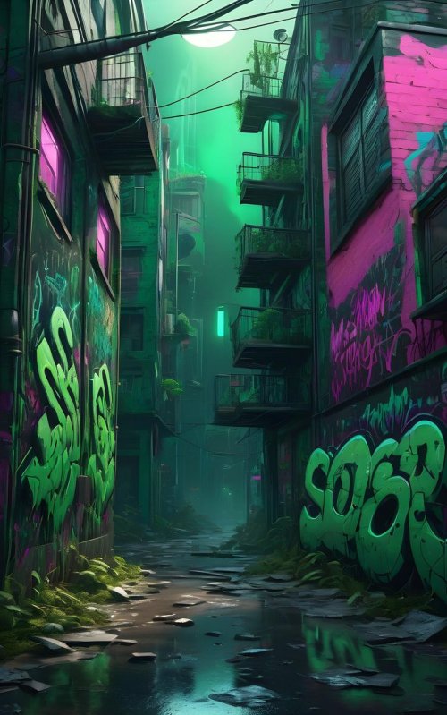 Graffiti Alleyway Dreamscape