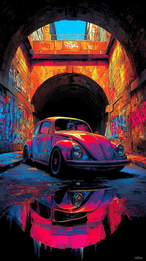 Graffiti Beetle Tunnel - ghetto Wallpaper