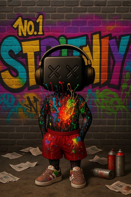 Graffiti Character with Paint Splatter - Related OpersCraft wallpaper