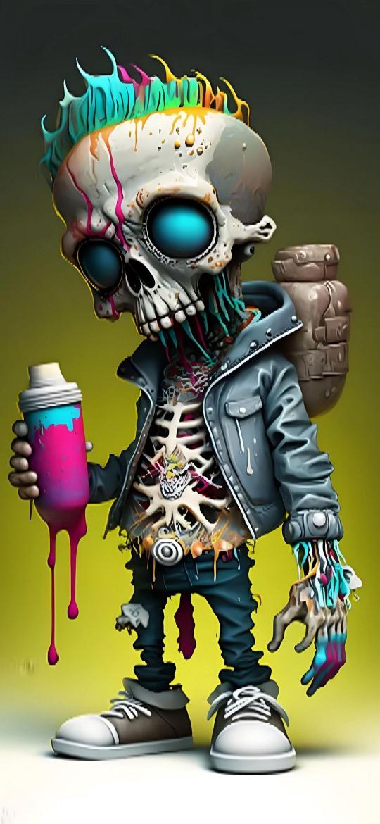 Graffiti Skeleton Cartoon - cartoon Wallpaper