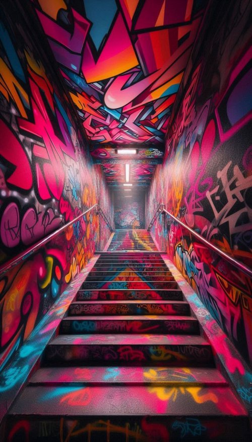 Graffiti Stairway Art