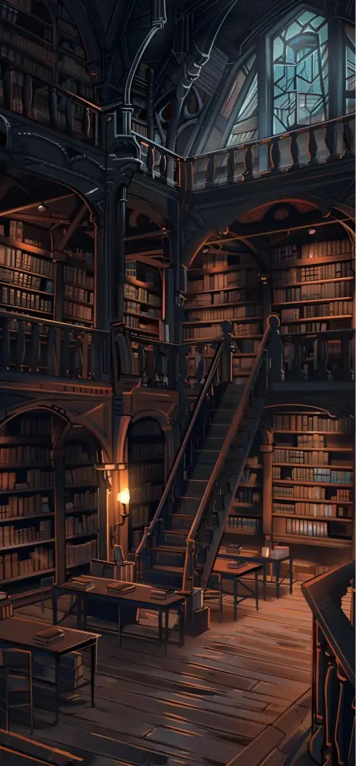 Grand Library Interior - Related OpersCraft wallpaper