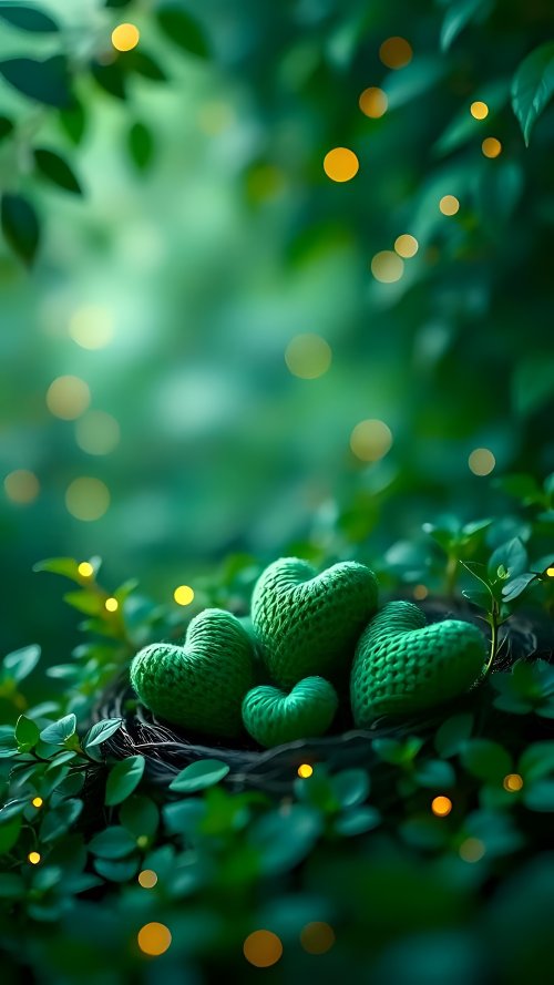 Green Hearts Nest - Related OpersCraft wallpaper