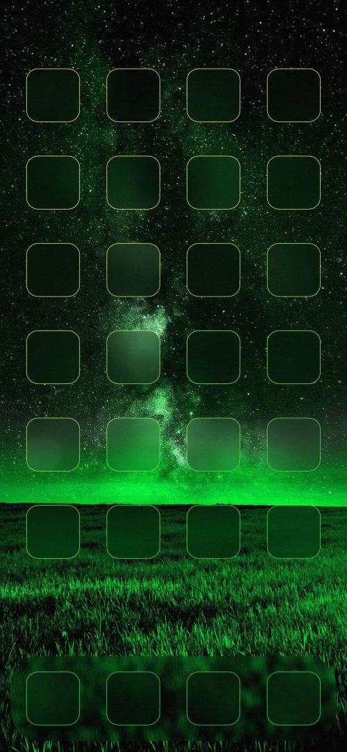 GreenGalaxyGrassPhoneHomeScreen - Related StockWalls wallpaper