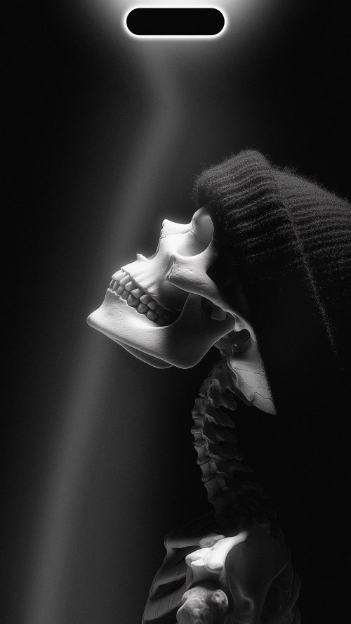 Grim Reaper Skull Light - gothic Wallpaper
