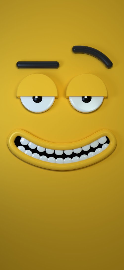 Grinning Yellow Face - emoji Wallpaper