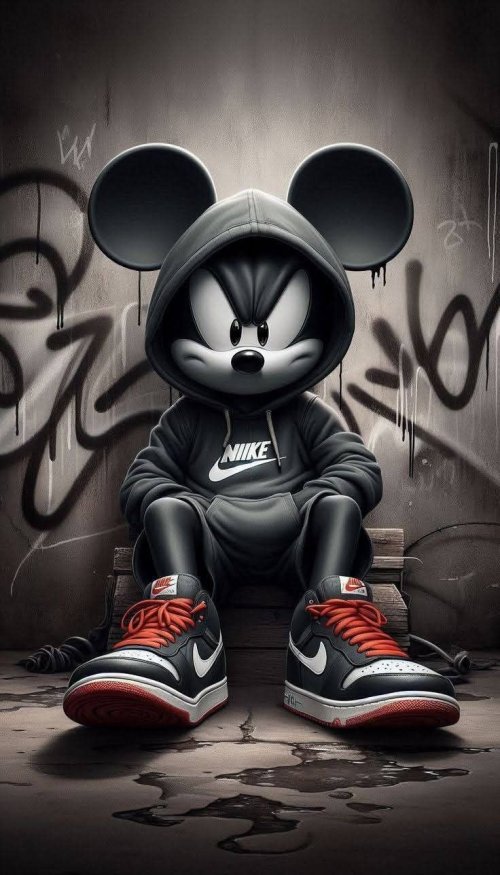 Gritty Mickey Graffiti - graffiti Wallpaper