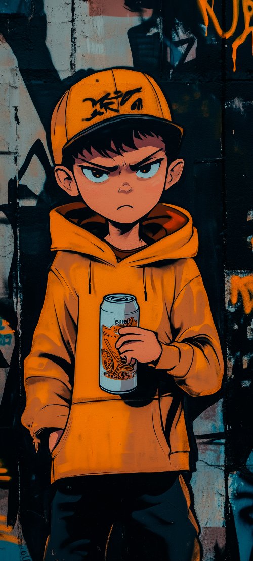 Grumpy Boy with Drink - Related Darkify wallpaper
