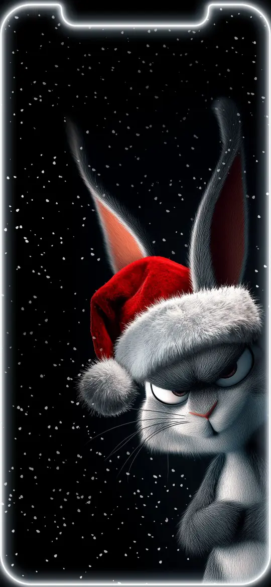 Grumpy Christmas Bunny