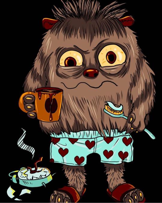 Grumpy Morning Monster