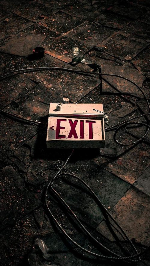Grungy Exit Sign - Related OpersCraft wallpaper