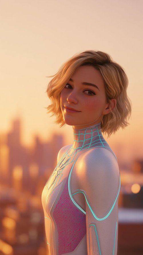 Gwen Stacy Sunset Pose - Related OpersCraft wallpaper