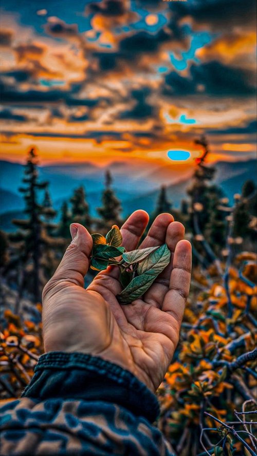 Hand Holding Nature - dope Wallpaper