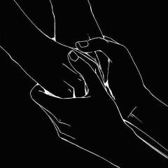 Hands Touching Outline - Related Darkify wallpaper