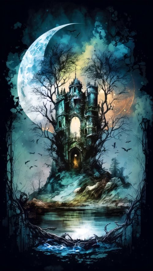 Haunted Castle Moonlight - Related OpersCraft wallpaper