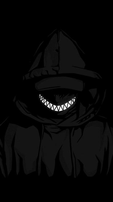 Hooded Grin of Darkness - horror Wallpaper