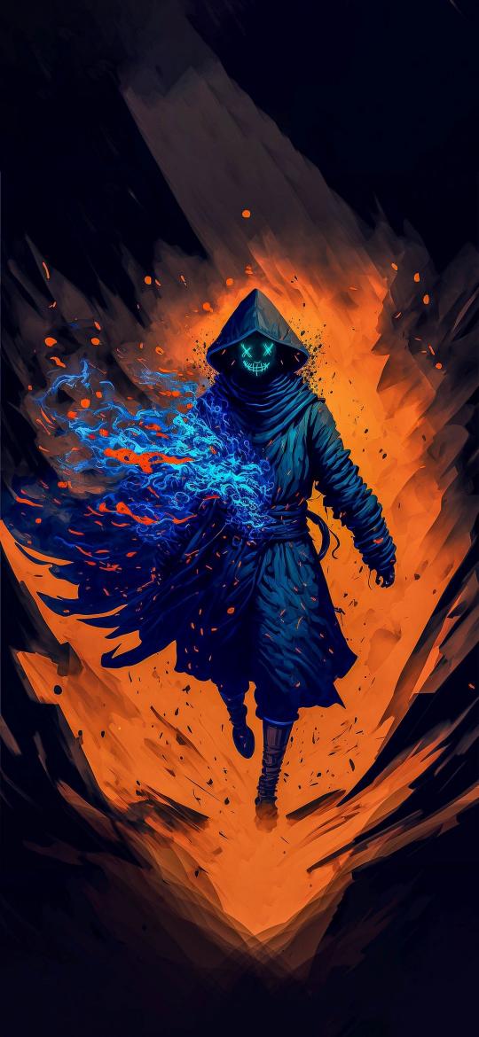 Hooded Neon Figure - Related Darkify wallpaper