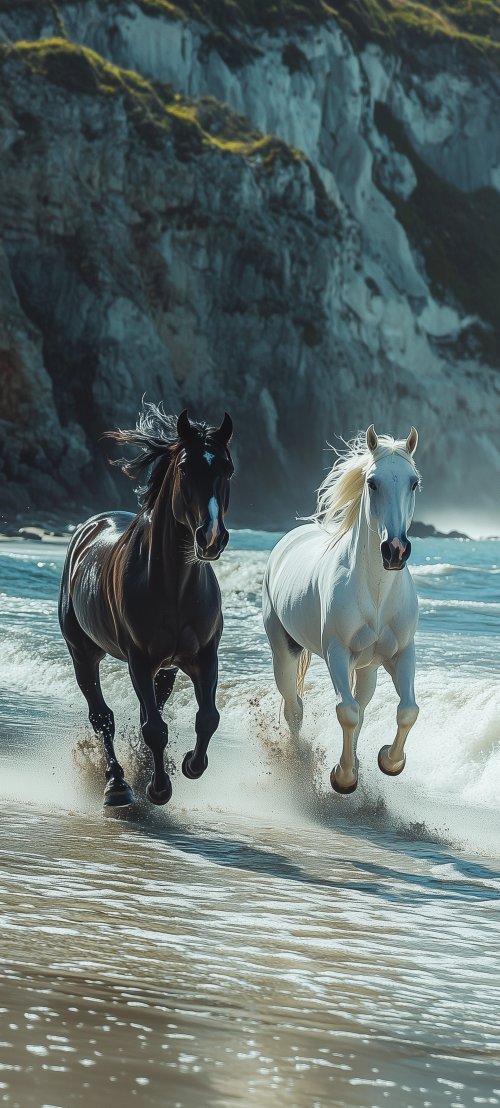 Horses Galloping on Beach - Related OpersCraft wallpaper