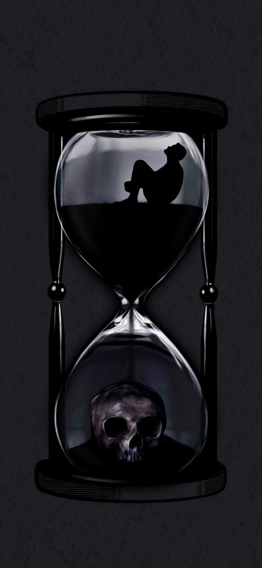Hourglass of Mortality - gothic Wallpaper
