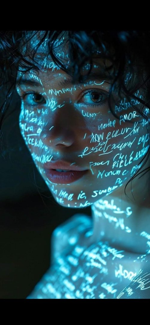 Illuminated Script Portrait