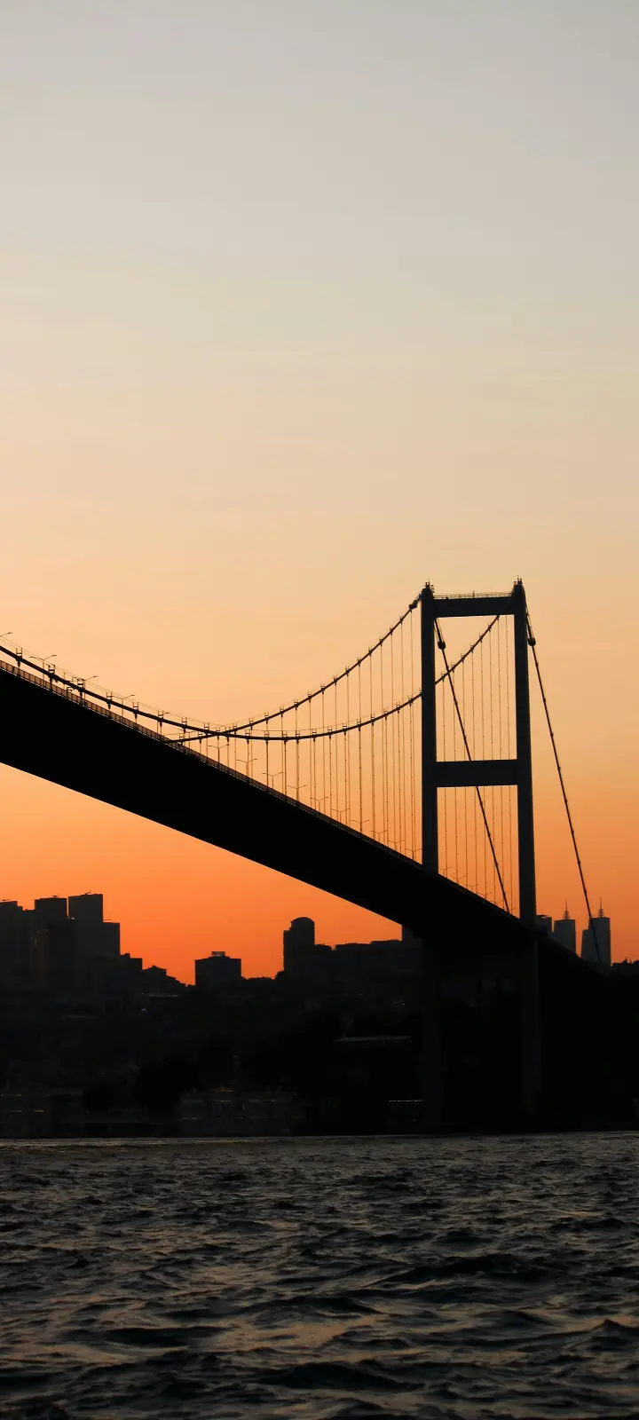 Istanbul Bridge Sunset Silhouette - city Wallpaper