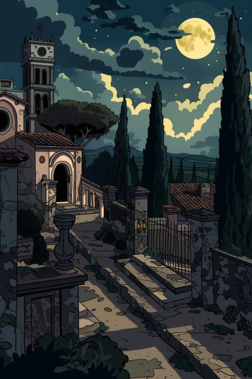 Italian Village Moonlight - Related OpersCraft wallpaper